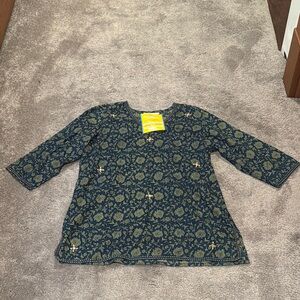 Gulab Chand Floral Patterned Tunic Top SIZE XL